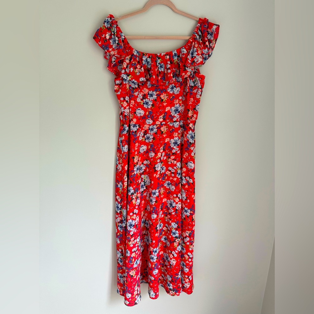 BCBG dress, worn on or off the shoulder maxi dress